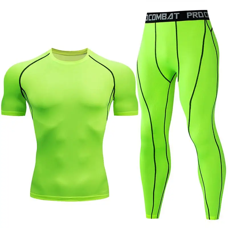 

Спортивная одежда, быстросохнущая спортивная рубашка Рашгард, мужские компрессионные брюки, рубашка для бега в тренажерном зале, мужские леггинсы для фитнеса, одежда, облегающий костюм