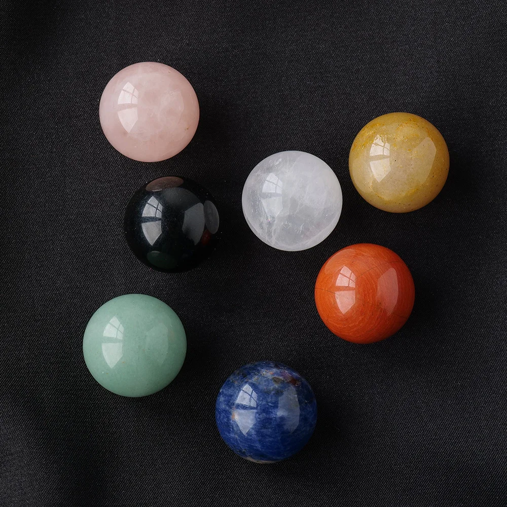 Natürliche Steine 7 Kristall Kugel Ball Chakra Balancing Therapie Healing Chakra Kugeln Steine Kit Durchmesser 20mm – Detail 4