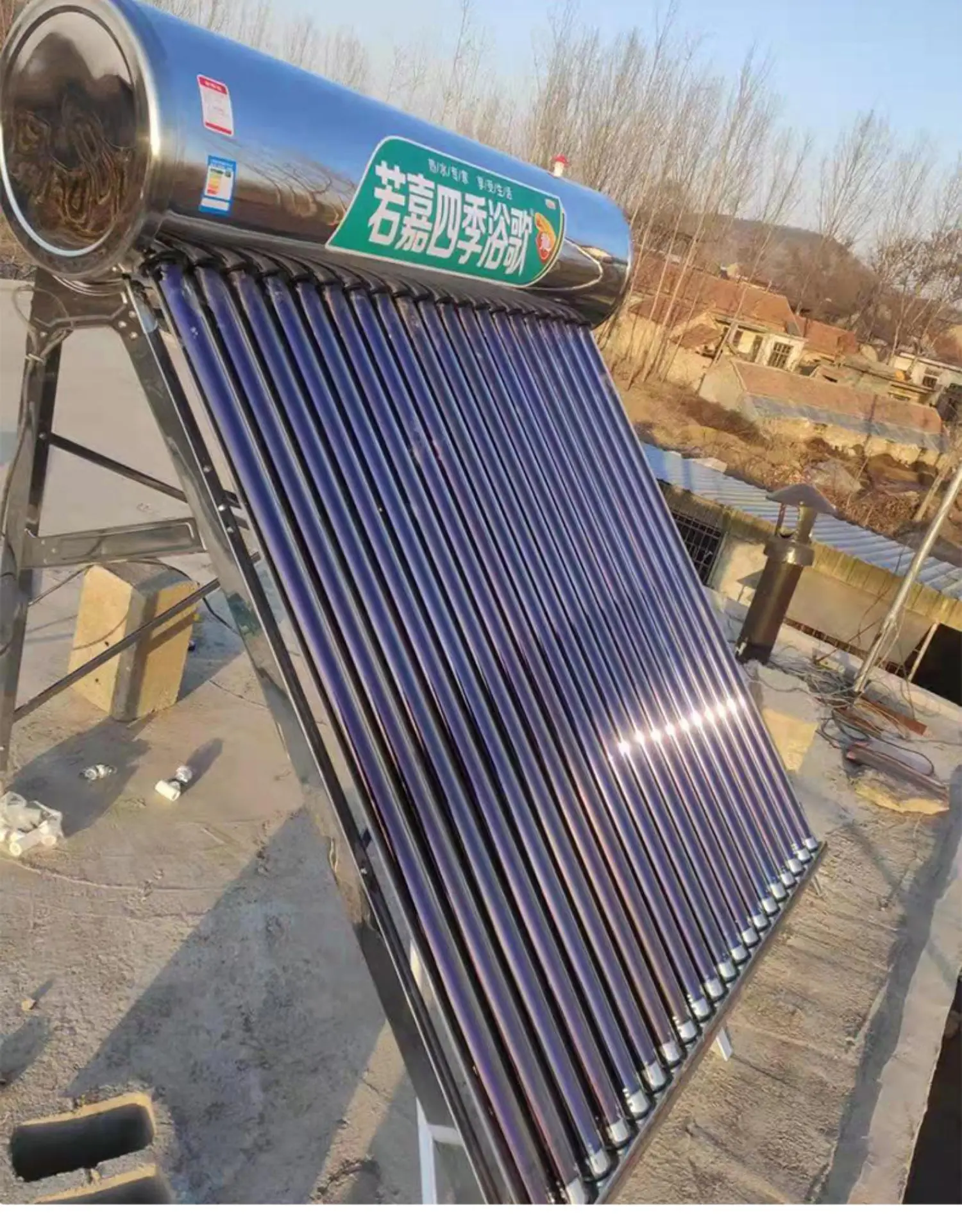 Solar Insulation Barrel Water Storage Tank Stainless Steel Solar Water  Heater Household 20 Tubes Automatic Water Feeding - AliExpress
