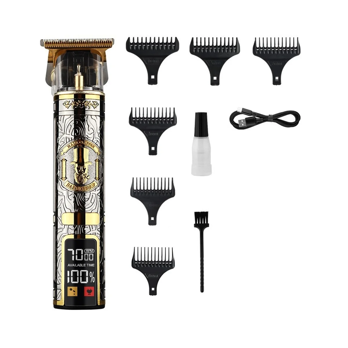 

Electric Hair Clippers USB Rechargeable Beard Trimmer Professional Men Hair Cutting Machine Beard Barber Hair Cut,B