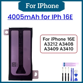 Batteria di Ricambio di Alta Qualità per iPhone 16e iPhone 16 E A3212 A3408 A3409 A3410 Batterie Sostitutive per Telefoni Cellulari + Strumenti Gratuiti