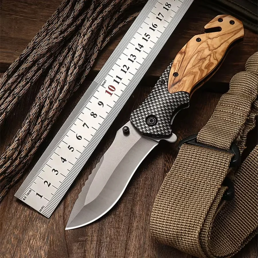1pc Stainless Steel Sheath Pocket Knife Portable Sheath Peel Knife Outdoor Barbecue Knife