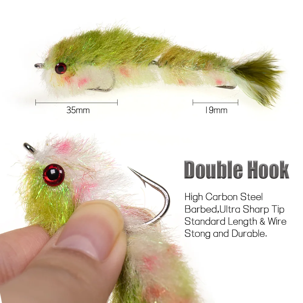 Vampfly 1PC 4# Game Changer Articulated Fish Spine Fly Tying Double Hook  Streamer Fly Lure For Bass Muskie Pike Saltwater Fish