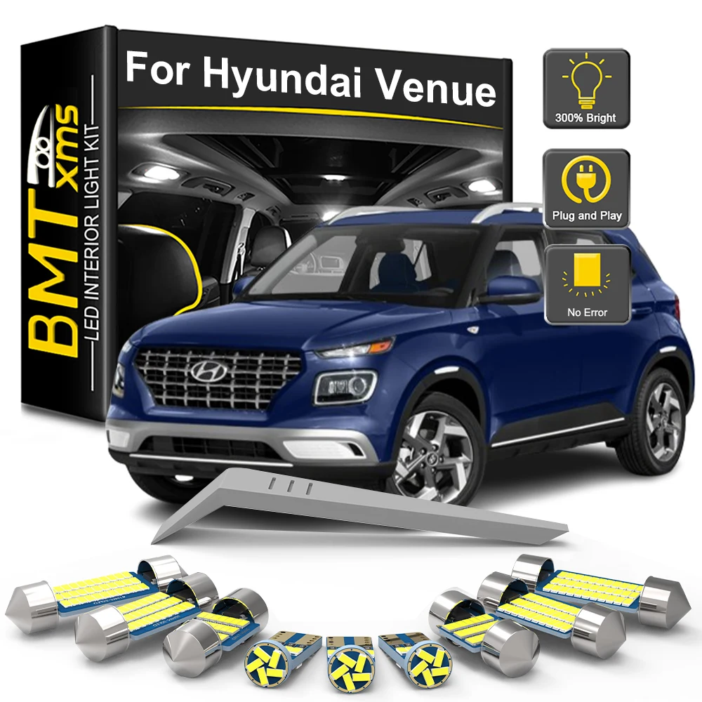 

BMTxms 12Pcs LED Interior Light Bulb Kit For Hyundai Venue 2019 2020 2021 2022 2023 Car Accessories Canbus Reading License Plate
