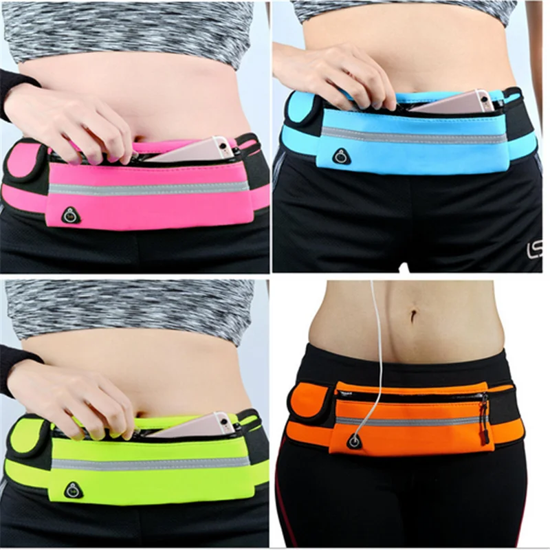 Waterproof Canvas Running Waist Bag - Portable Outdoor Phone Holder