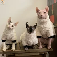 Hairless Cat Clothes – Autumn Winter Soft Elastic Warm Kitten Clothing for Devon Sphinx Short Feet Cats