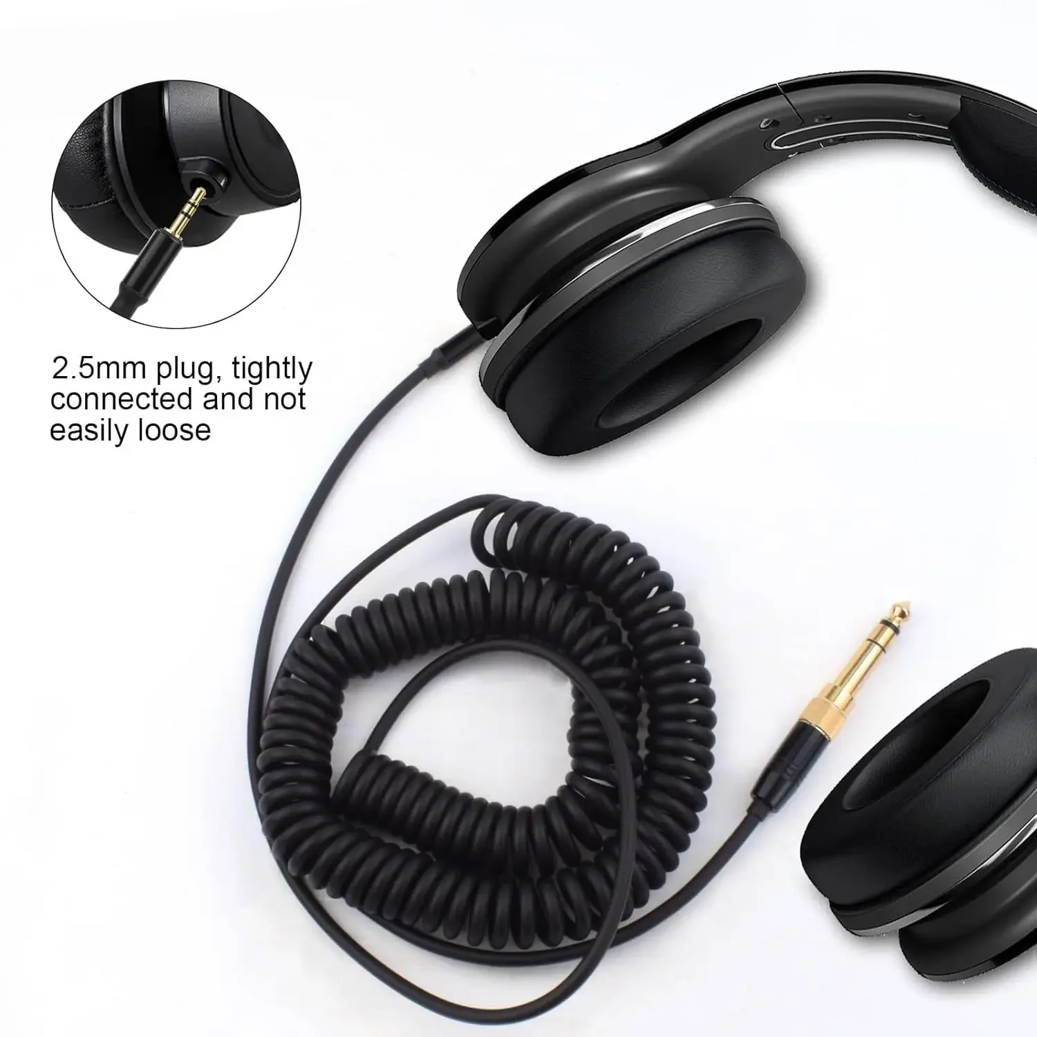 For BOSE QuietComfort 25 QC35II QC45 NC700 OE2 OE2i Headphone Cable 2.5mm Interface Spring Audio Cable