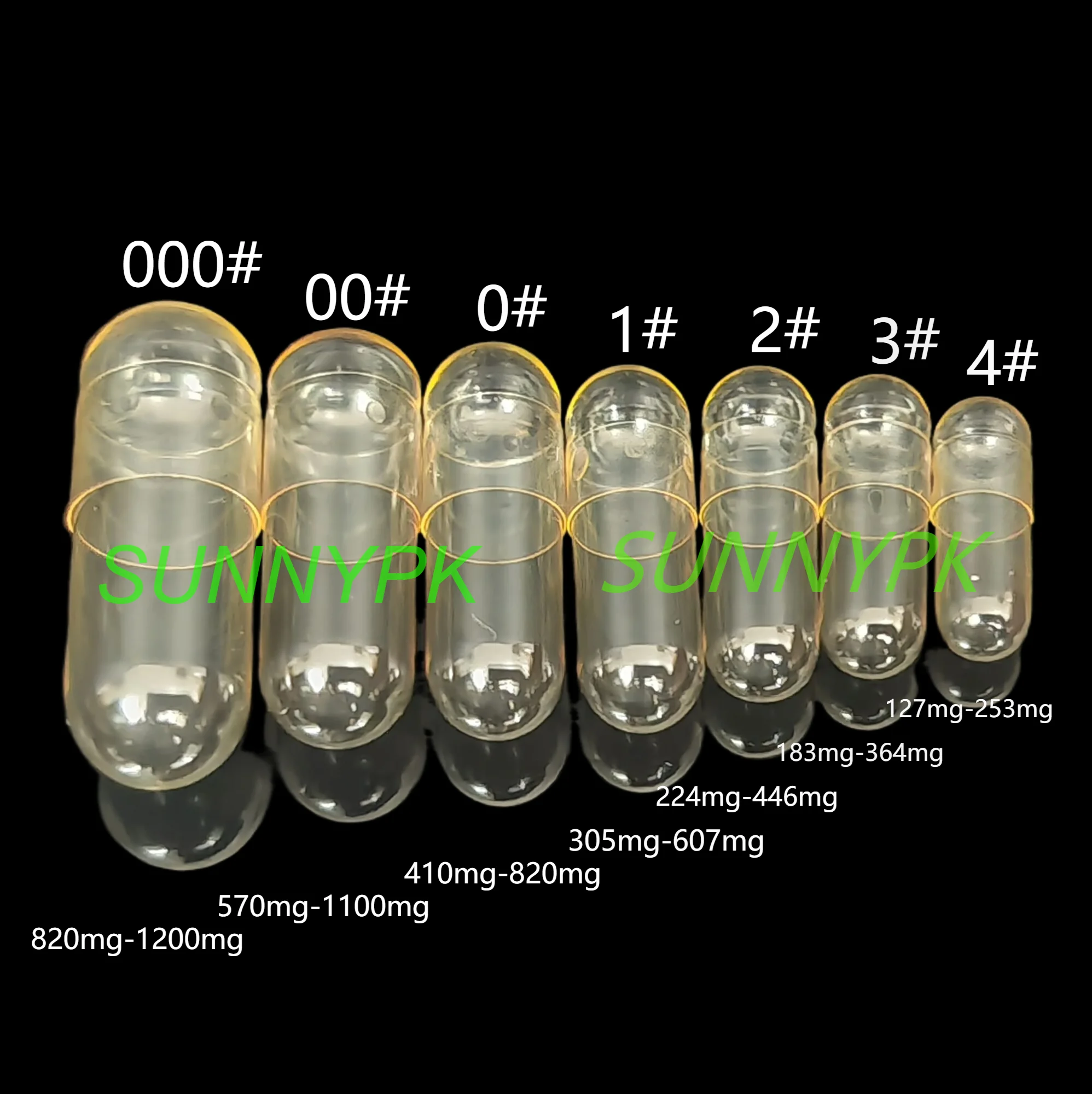 4# 20,000pcs!Clear Transparent Hard Gelain Empty Capsule, Empty capsules sizes 4(joined or seperated capsules available!)