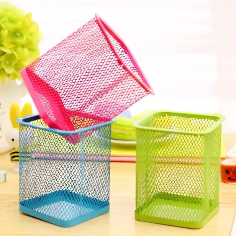 Pen Holder Office Desk Metal Mesh Pen Stand Pencil Stationery Organizer Stand Storage Pencil Cup Desk Supplies Holder pen holder pen and brush holder desk organizer