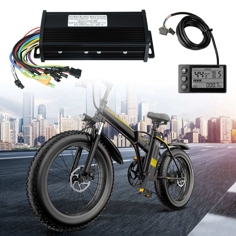 Controller onda sinusoidale a tre modalità 36V 48V 52V 60V 64V 1000W 2000W Controller DC motore brushless E-bike 40A per scooter elettrico - immagine 6