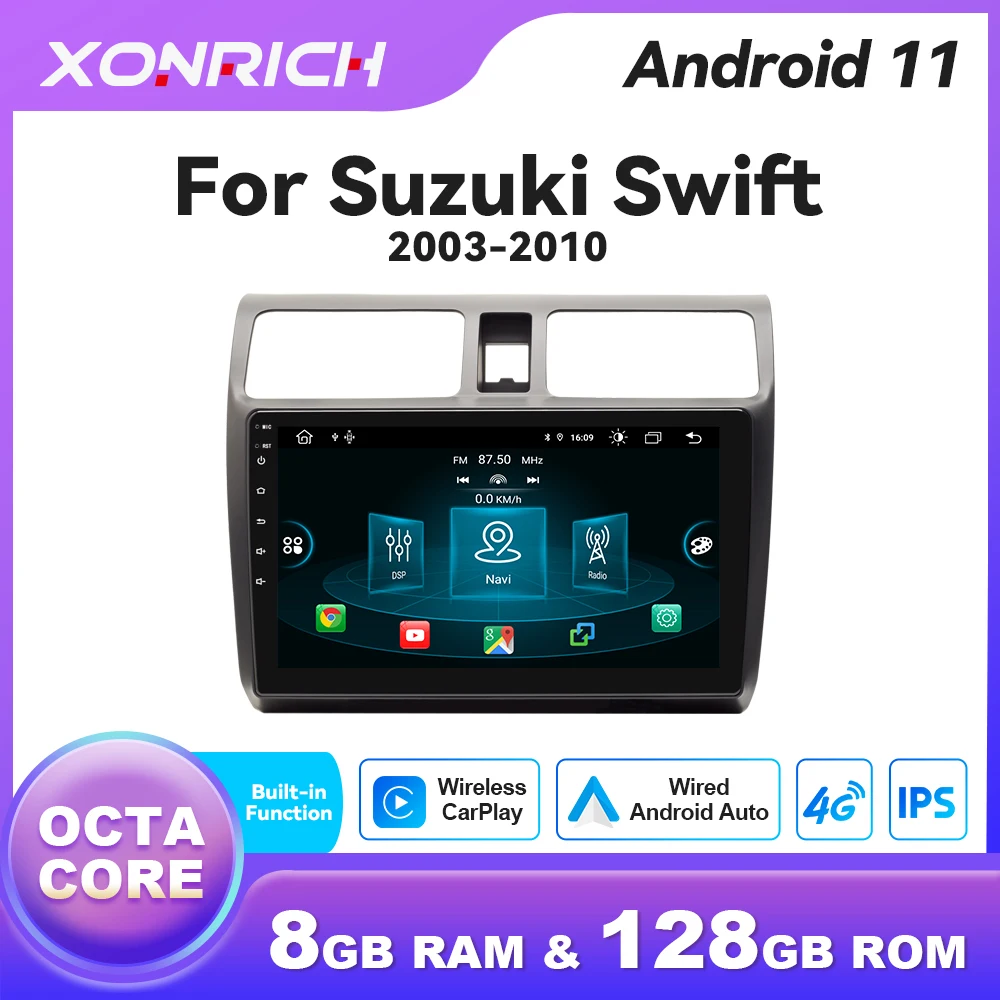 Radio estéreo de coche Android para Suzuki Swift 2017 2018 2019 2020 con Carplay, Rimoody 9