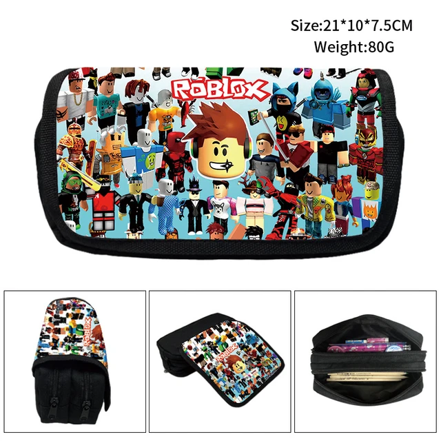 Game Roblox Double-Layer Pencil Bag Roblox Pencil Box Elementary And Middle  School Students Children's Pencil Bag Stationery Box 