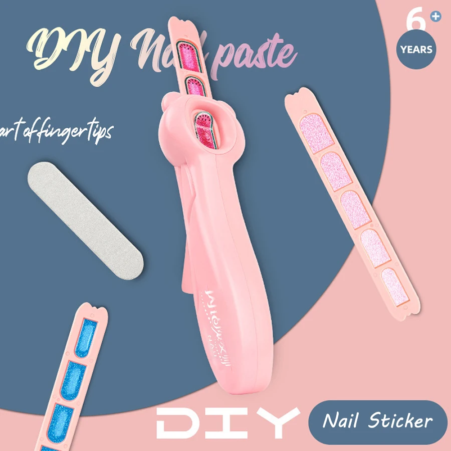 makeup toy princess pretend toys cosmetics set nail art toys play house toys 1 set of 6 girls makeup DIY nail machine set for play house