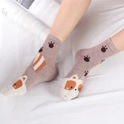 Women Cartoon Socks Winter Warm Socks Casual Socks Print Socks Seamless Winter Unisex Soft Comfortable Cotton Socks