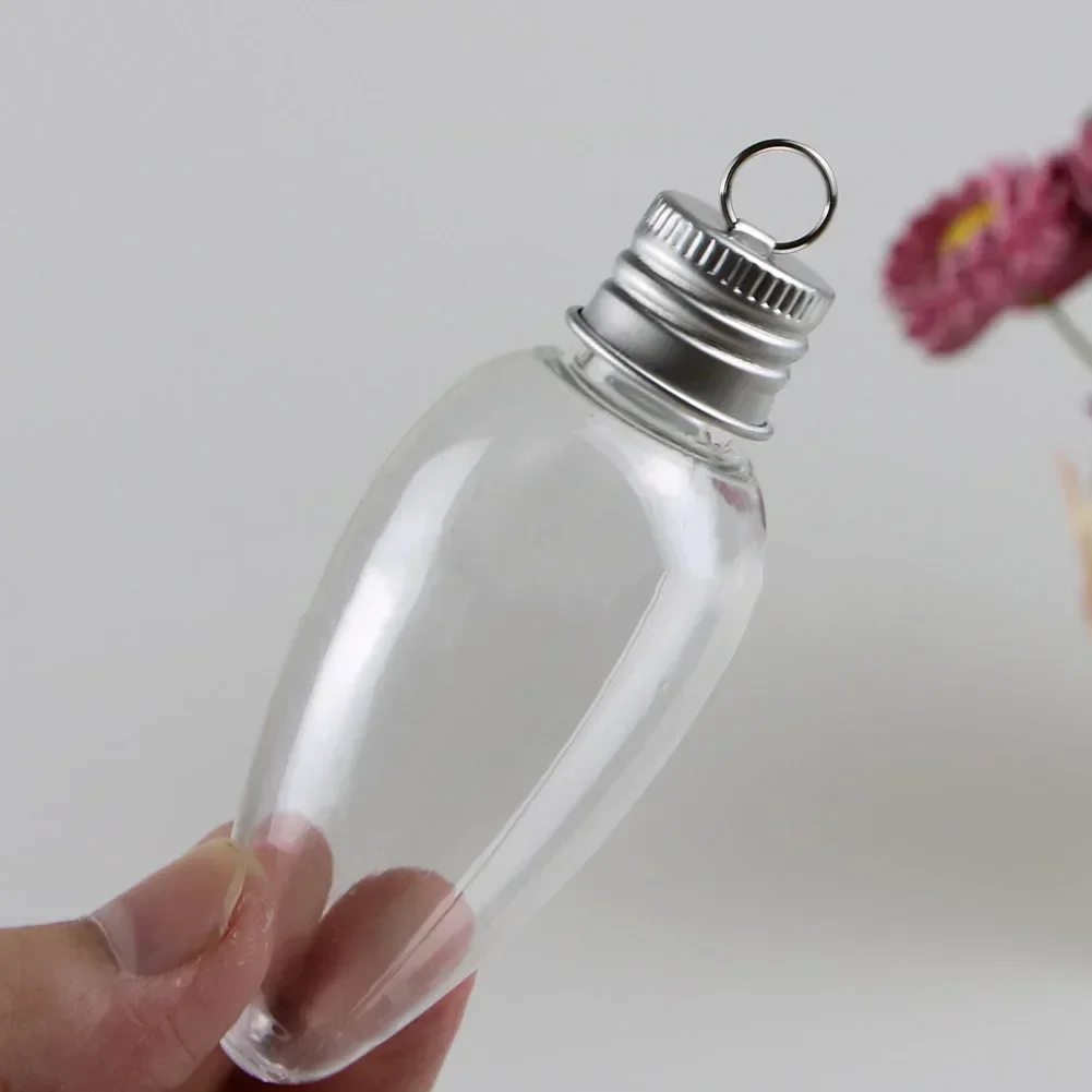 Light Bulb Shaped Refillable Bottles Christmas Ornaments Plastic Candy Containers DIY Christmas Ball Plastic Baubles 50/10/5pcs