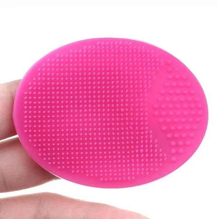 Face Wash Brush Baby Hair Wash Brush Food Grade Silicone Soft Hair Round Brush Cleansing
