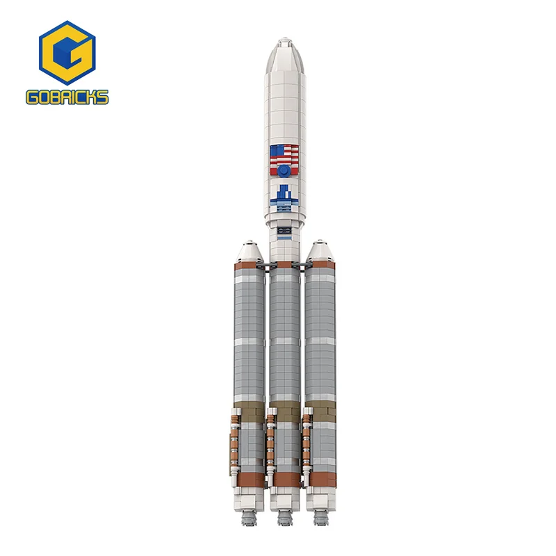 

Gobricks Building Blocks MOC 1:110 Atlas Rocket V Heavy Launch Vehicle Spacecraft Carrier Brick Model Assemble Toy DIY Kid Gift