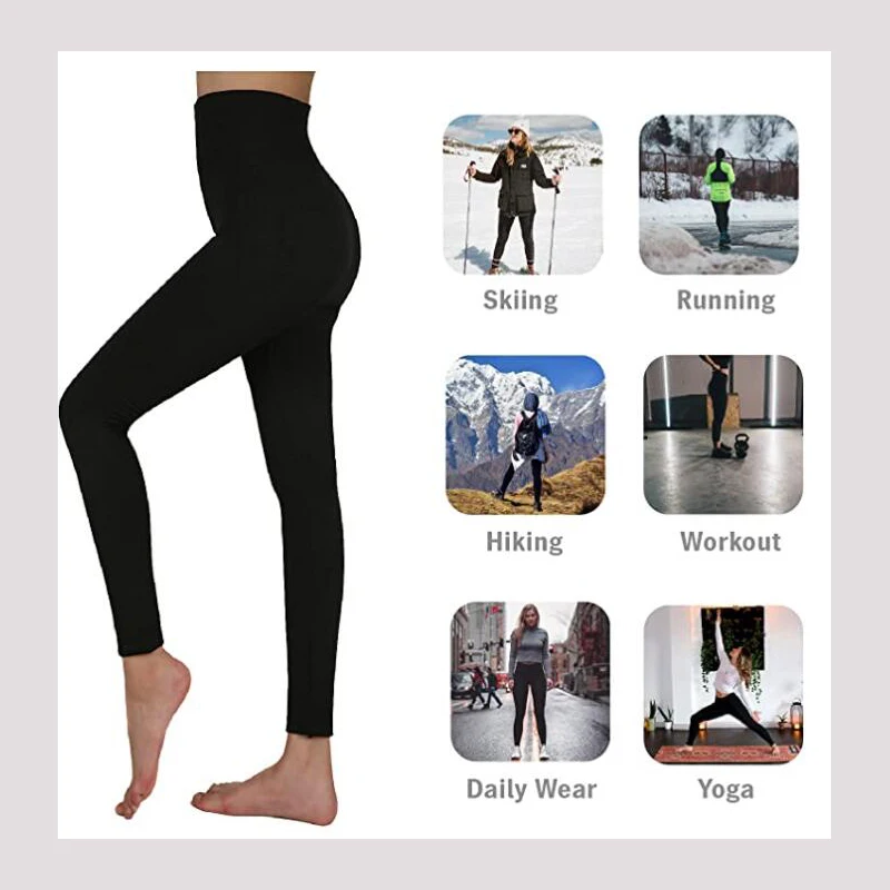 150d Women Warm Leggings Thick Fleece 