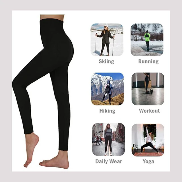 Tummy Control Fleece Lined Leggings  High Waisted Fleece Lined Leggings -  Women - Aliexpress