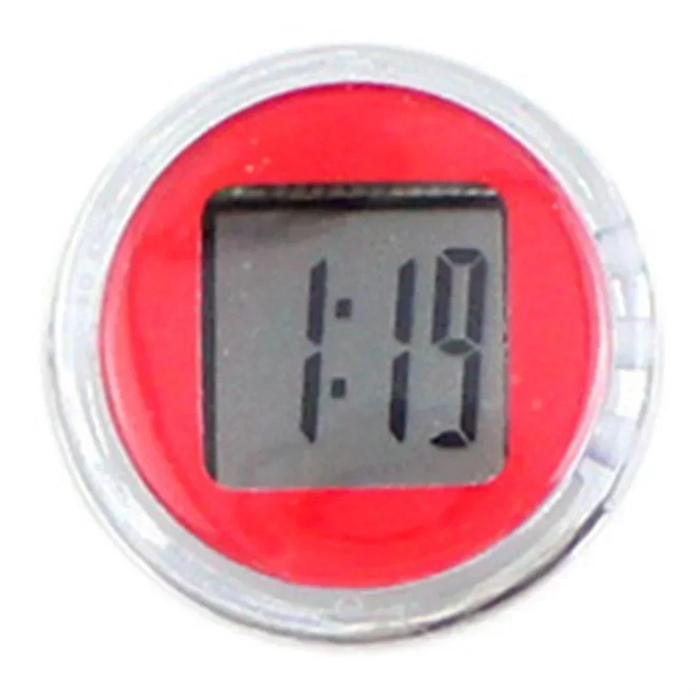 Mini Waterproof Motorcycle Bike Sticky Digital Display Clock Watch Motorcycle Decoration Auto Car Interior Accessories Digital Wall Clock Digital Display Clock