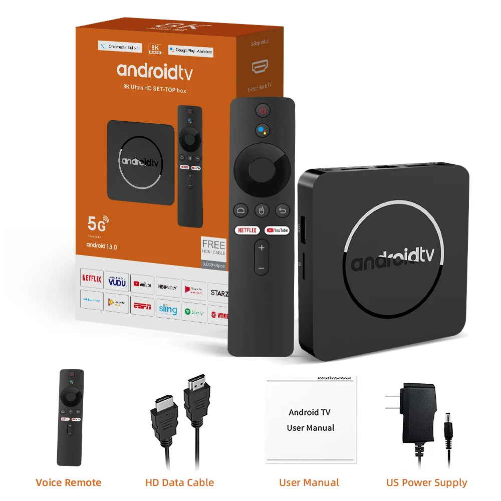 Android 13 Smart Mini TV Box with Google Assistant