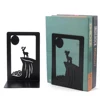 New Style Deer Book Ends Heavy Book Stand Book rack Hollow Iron Bookends Stand Shelf Writing Desk Home Desk Stationery 4