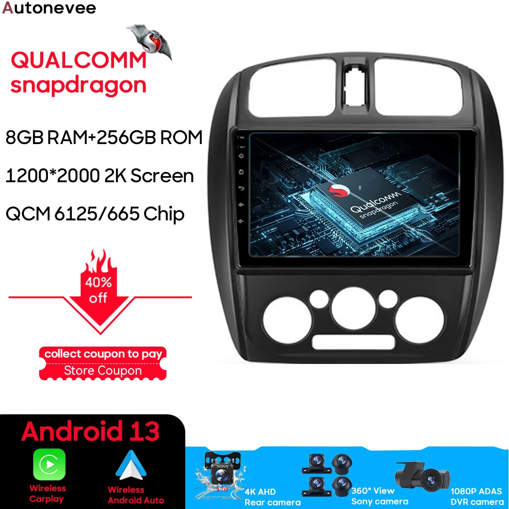 

For Mazda 323 BJ 2000 - 2003 Qualcomm Snapdragon Android 13 360 Camera GPS Navigation Multimedia Player Car Radio Carplay Wifi