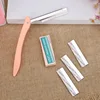 Hot Eyebrow Trimmer 10 Razors Eye Brow Shaper Portable with Shaver Face Razor Blade Facial Hair Remover Makeup Tools Women ins 3