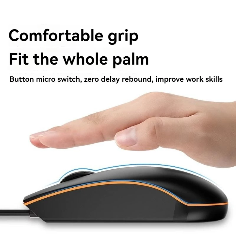 USB Mouse Wired Gaming 1000 DPI Optical 3 Buttons Game Mouse for PC Laptop Computer E-sports 1M Cable USB Gamer