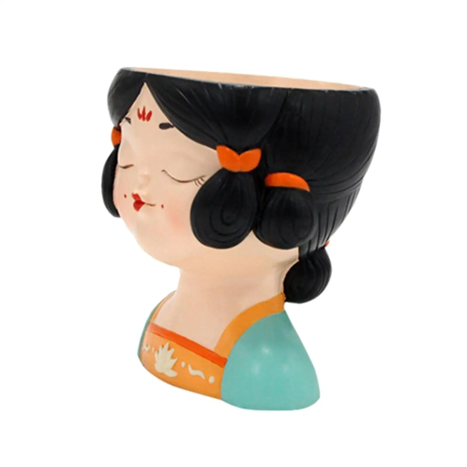 

Цветочный горшок с лицевой стороной из смолы с дренажом для комнатных и уличных растений, для спальни, двора, настольный весенний декор