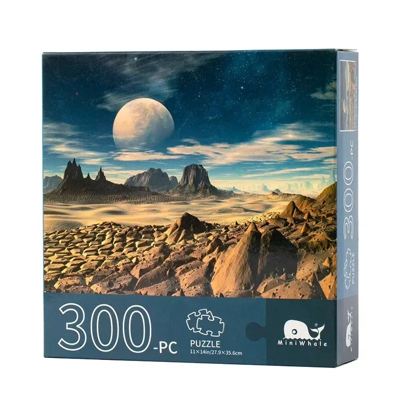 

Maxrenard Jigsaw Puzzle 300 Pieces for Adults Kid Sun Hills Puzzle Toy Family Game Famous World Oil Painting Home Decoration