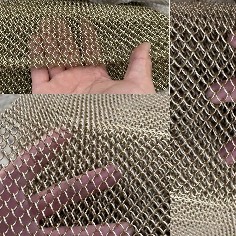 Vibrant Ceiling-Hung Chain-Link Metal Mesh Wind Decor 4