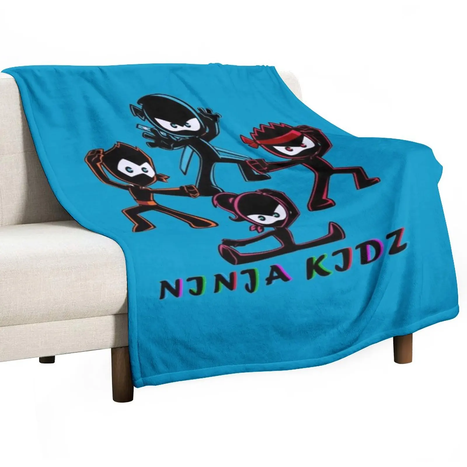 

Ninja Kidz Throw Blanket Sofa Quilt Furry Blanket Luxury Brand Blanket
