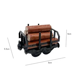 MOC Building Block Train with Connectable Rail Cars (Train 6)