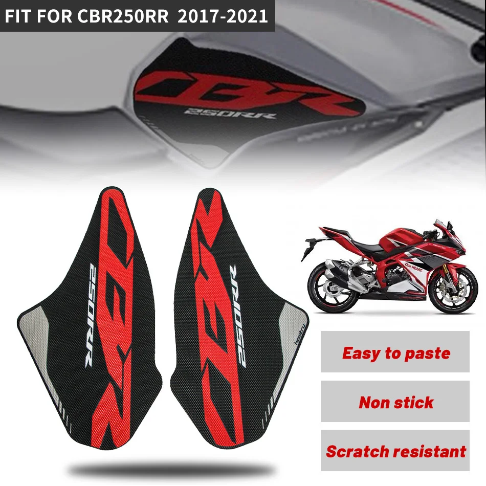 

Fit for Honda 2017 - 2021 CBR250RR Motorcycle Tank Traction Side Pad Gas Fuel Knee Grip Decal CBR 250RR 2018 2019 2020