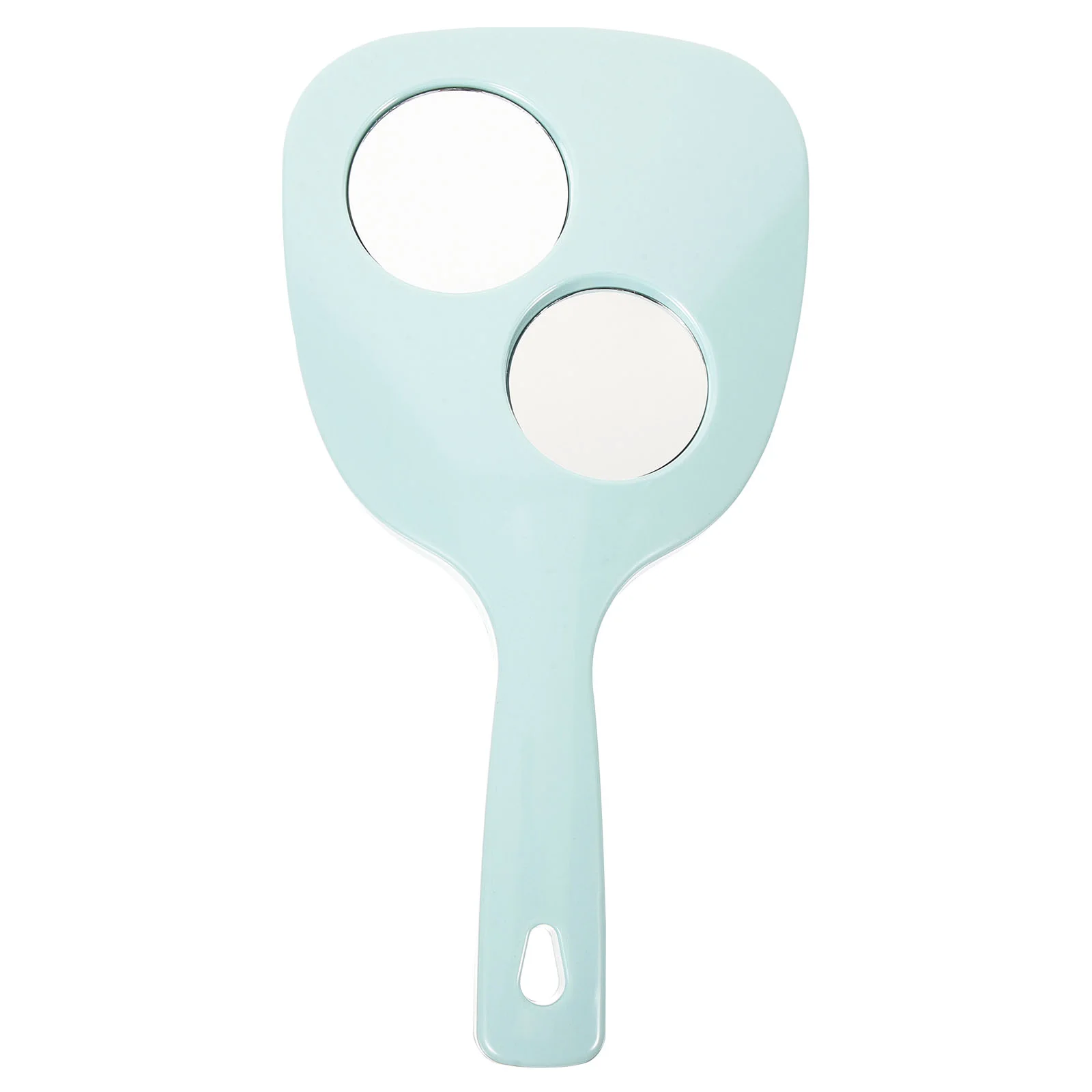 

1pc Double Side Handheld Mirror Mirror Back 2X and 3X Magnification Round Mirror (Blue)