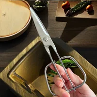 All Steel Wire Handle Scissors Kitchen Scissors 3cr Stainless Steel Detachable Food Scissors Multifunctional Grill Scissors 2