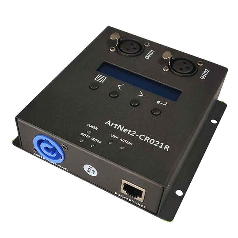 

1 Piece Artnet DMX 512 Ethernet Lighting Controller Interface 2 Converter Box Touch MA2 EU Plug