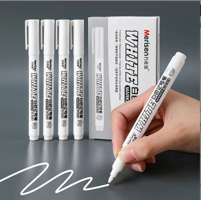 Pcs White Marker Pens Paint Oily Waterproof 1mm Tattoo Skin