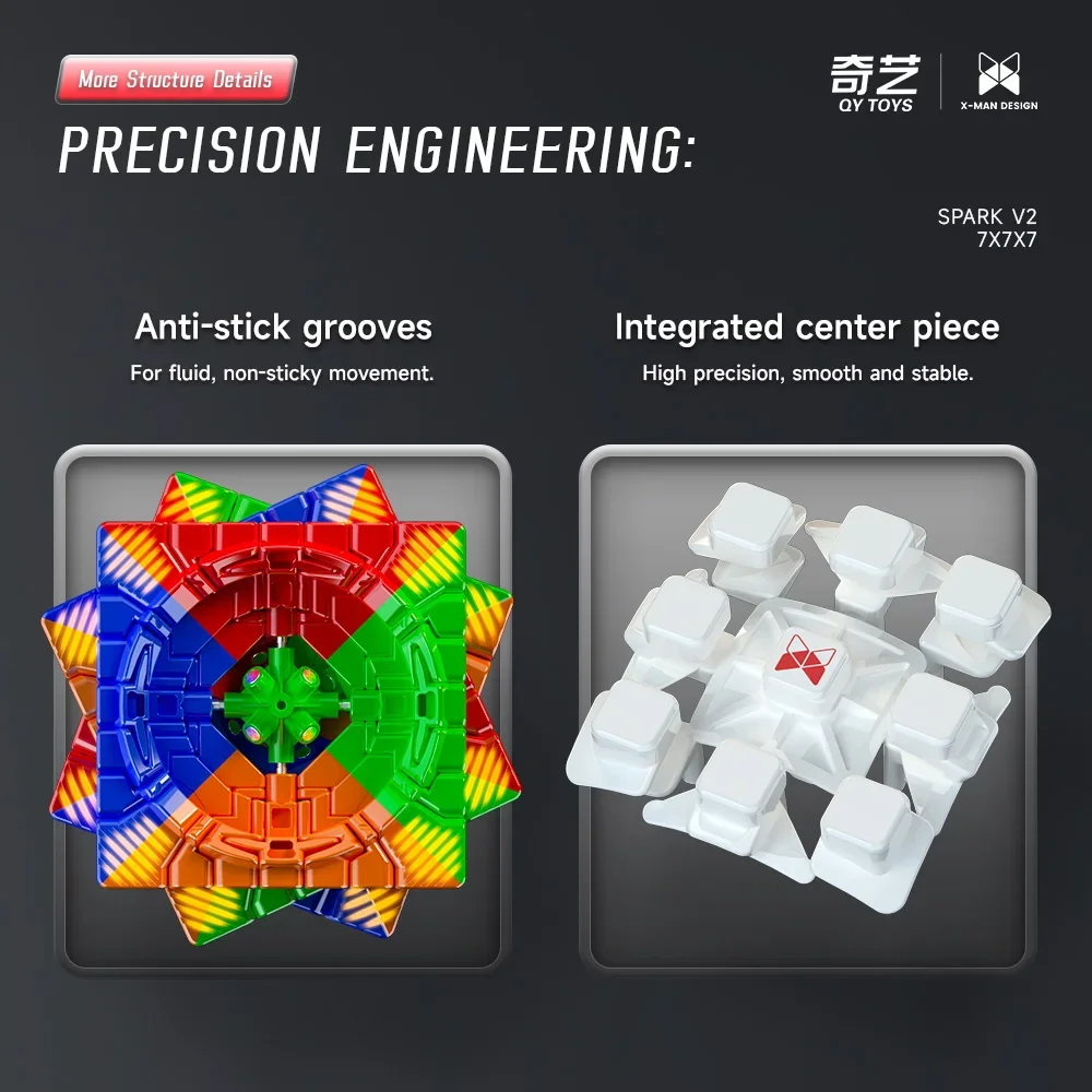[ECube]QiYi XMD Spark V2 2024 New 7x7x7 Magnetic Cube Professional Mofangge 7x7 Magic Speed Cube Twist Educational Toys 6