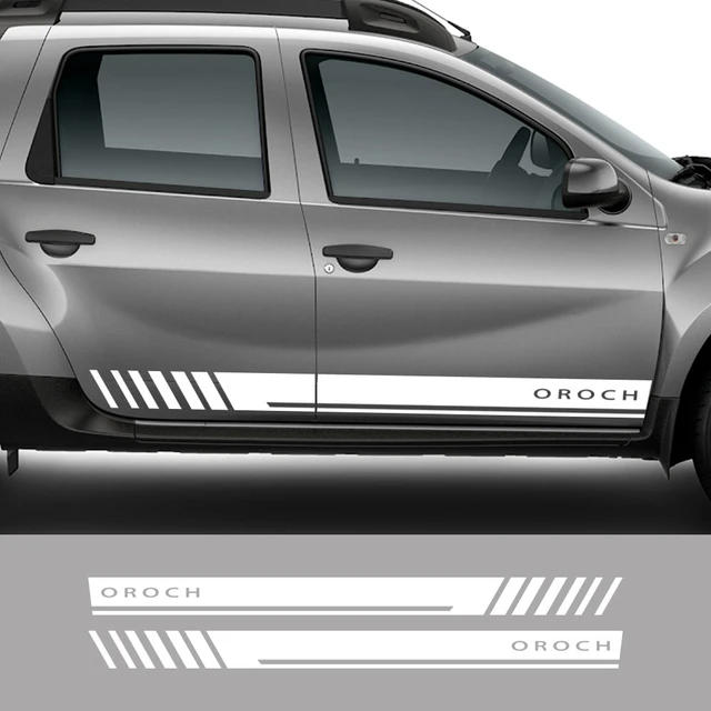 For Renault Duster Oroch Pickup Door Side Skirt Stripes Decals Car