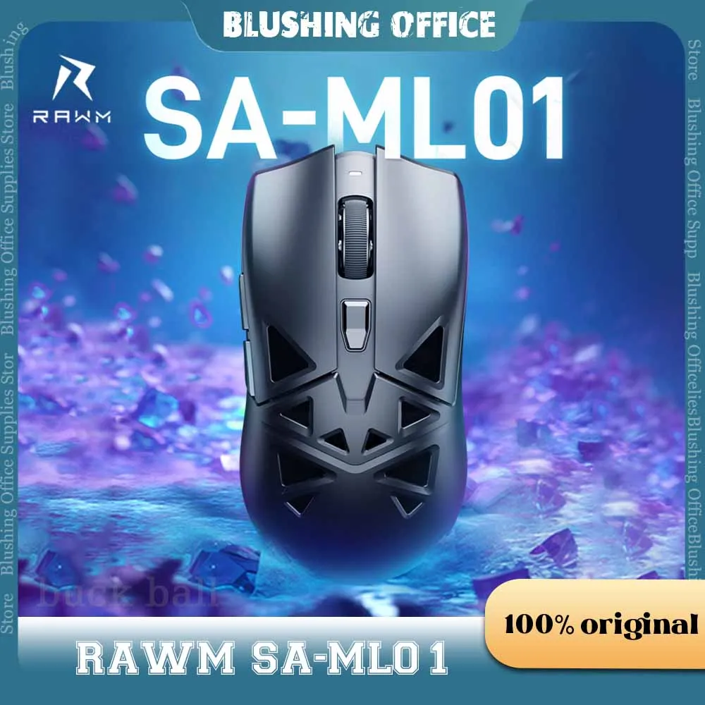 

Rawm Sa-Ml01 Gamer Mouse Wireless 3 Mode Usb/2.4g/Bluetooth Mouse Paw3395 Sensor 650ips Lightweight Esports Gaming Mouse Win Mac