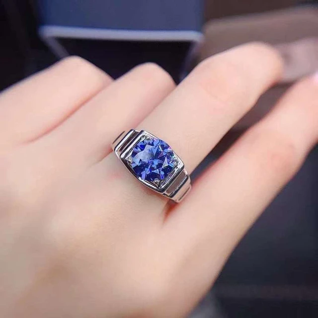 MEN'S BLUE DIAMOND RING – Exotic Gems