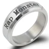 ARMY Jimin Jung Kook V J-HOPE Jin Rap Monst SUGA Rm Rhinestone Titanium Steel Finger Ring Inner 18mm Original Kpop Jewelry Gifts 6