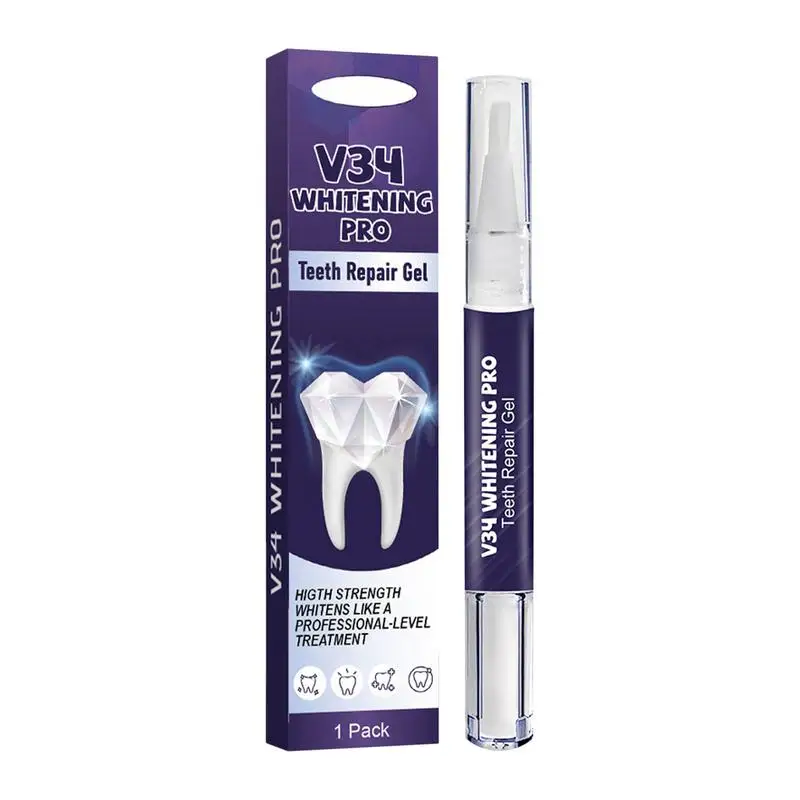 

Teeth Brightening Pen Gel Touch-Up Pen Instant White Tooth Whitener Teeth Repair Gel Portable No Sensitivity Instant White
