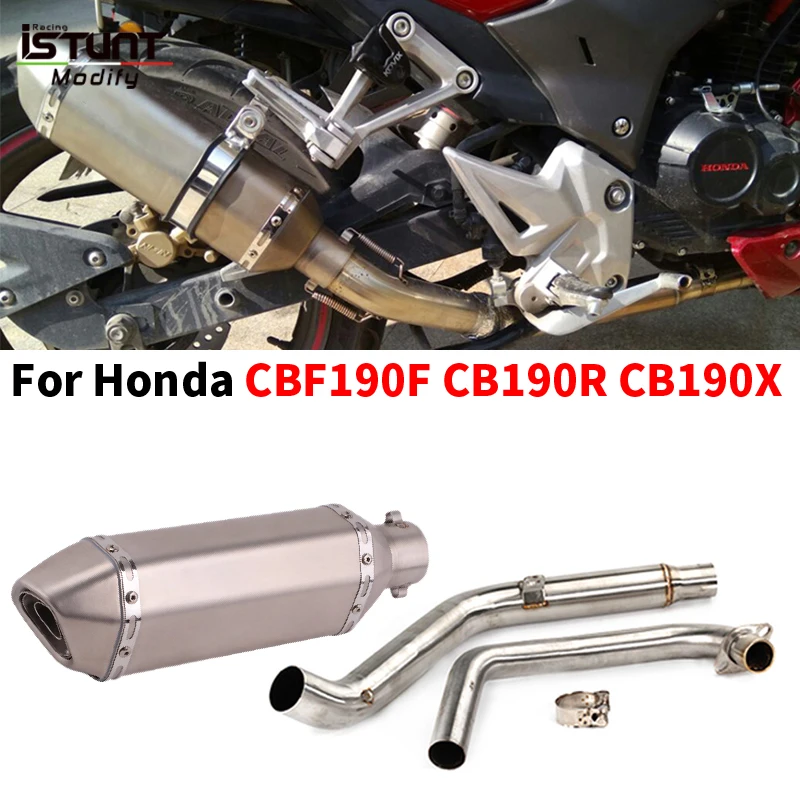 

Полная система для Honda CBF190F CB190R CB190X, выхлопной глушитель для мотоцикла, соединительная труба, 50,8 мм, выхлопные насадки, передняя Труба Espace Moto