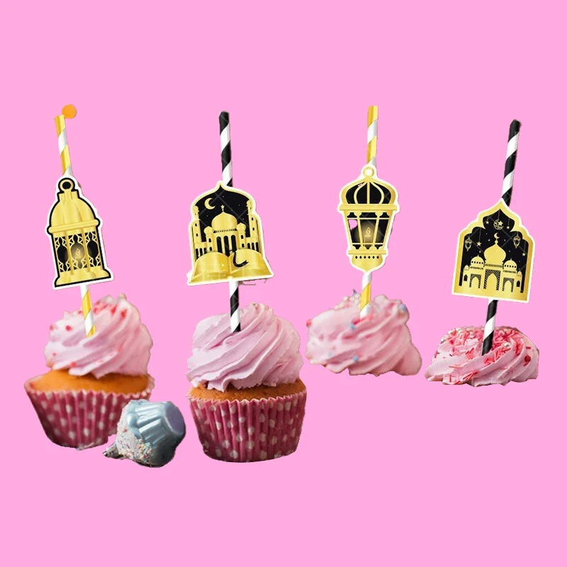 

New Straw Plug-in Moon Festival Party Scene Layout Props Straw Plug-in Card Toys