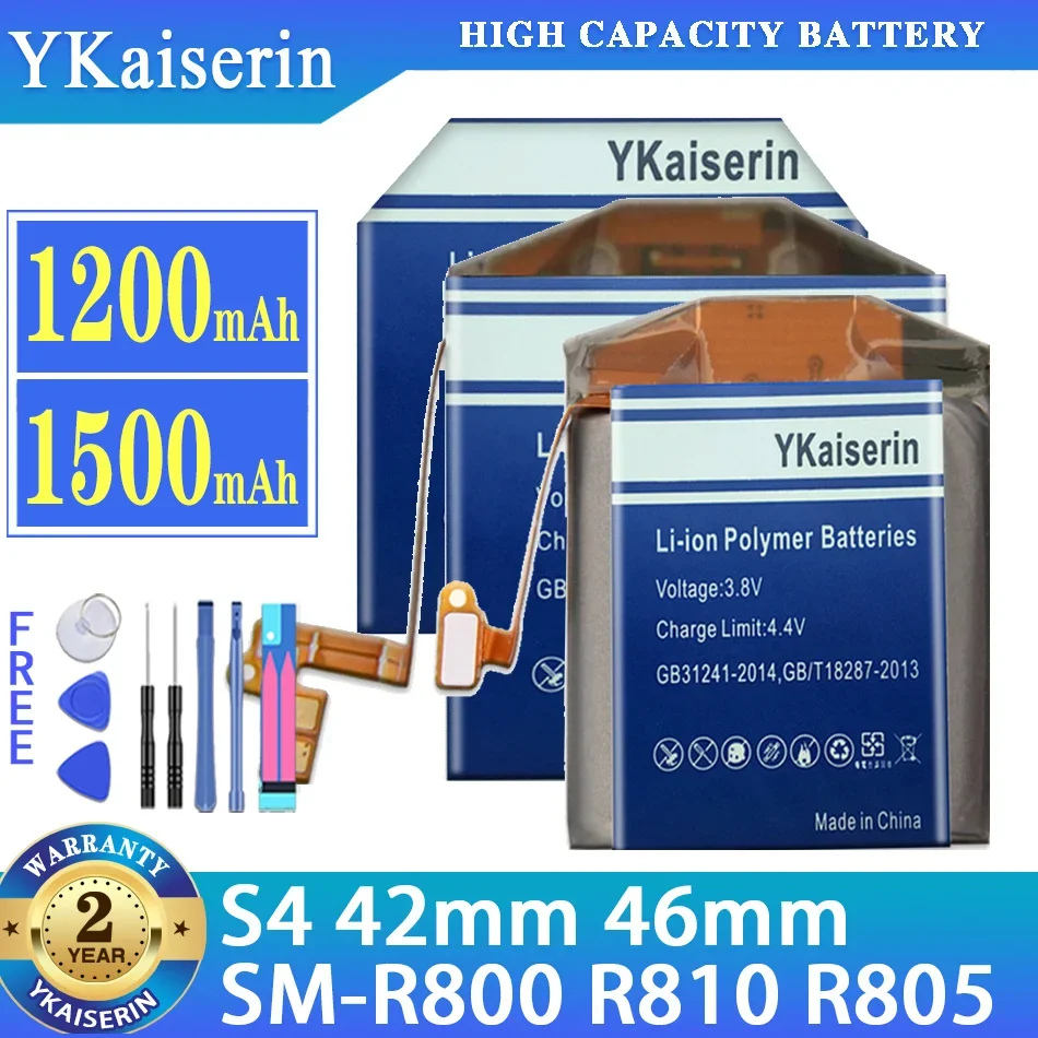 Batteria Ykaiserin Eb-Br800Abu Eb-Br810Abu Eb-Br170Abu Per Samsung Gear Buds Plus Ep-Qr170 S4 42Mm Sm-R800 Sm-R810 Sm-R805 Orologio