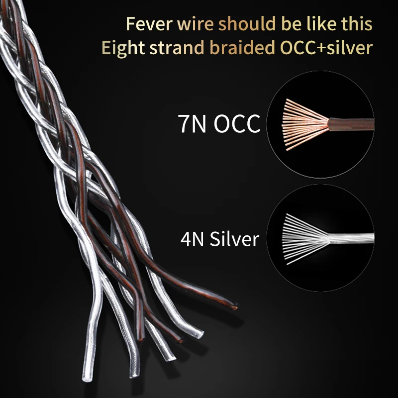 Único Cristal Cobre Prata Pura Conector Adaptador 2.5 3.5 4.4 mm Macho para 2.5 3.5 4.4 mm Fêmea Balanceado Áudio Conversão Cabo - Image 6