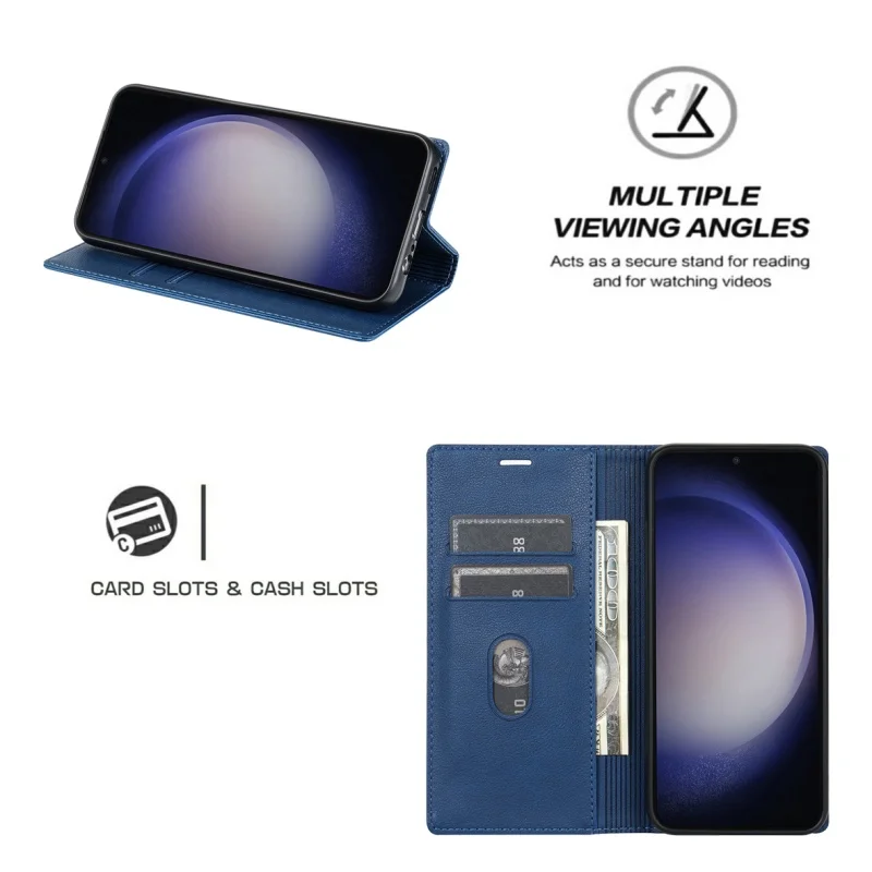 Premium Magnetic Leather Wallet Phone Case with Card Holder